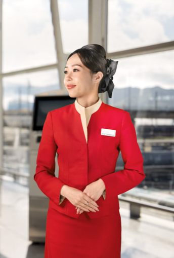 A female Customer Service Officer.